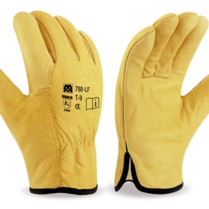 GUATES DE PIEL FLOR VACUNO CON FORRO INTERIOR T9 (PACK 12)